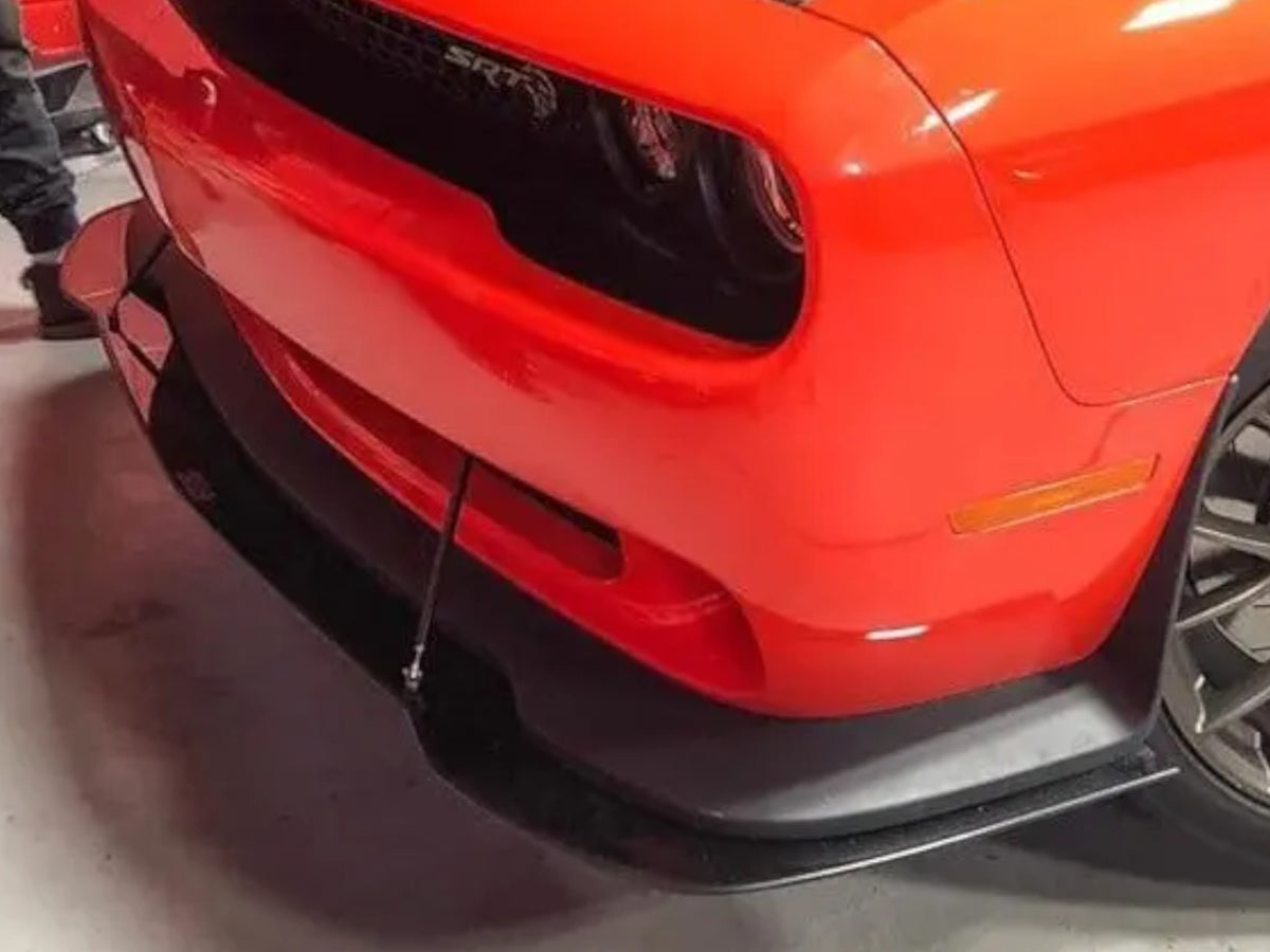 2015-23 Challenger Hellcat - 2PC Front Splitter - Aluminum Composite
