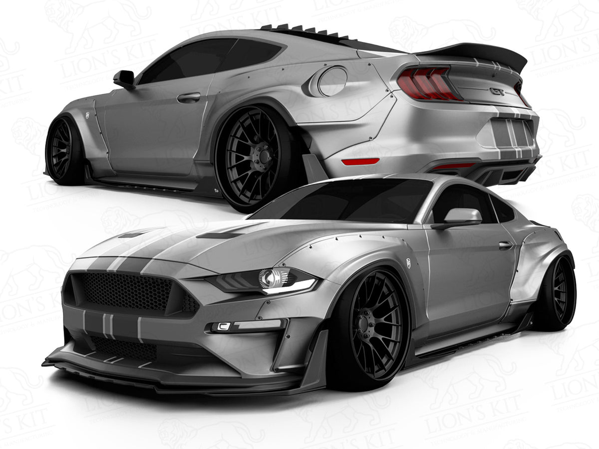 2015-23 Mustang - Side Skirt Splitters V1