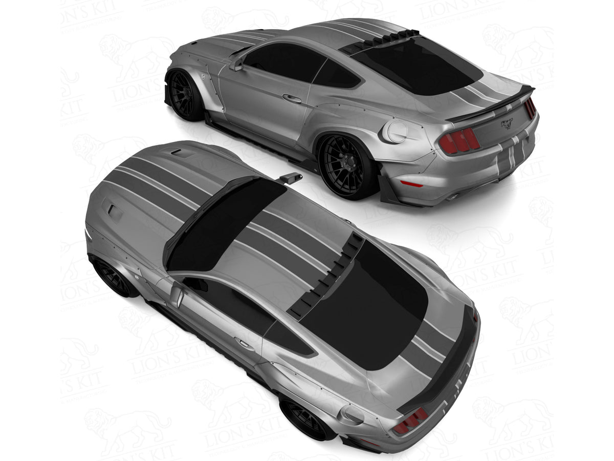 2015-23 Mustang - Side Skirt Splitters V1