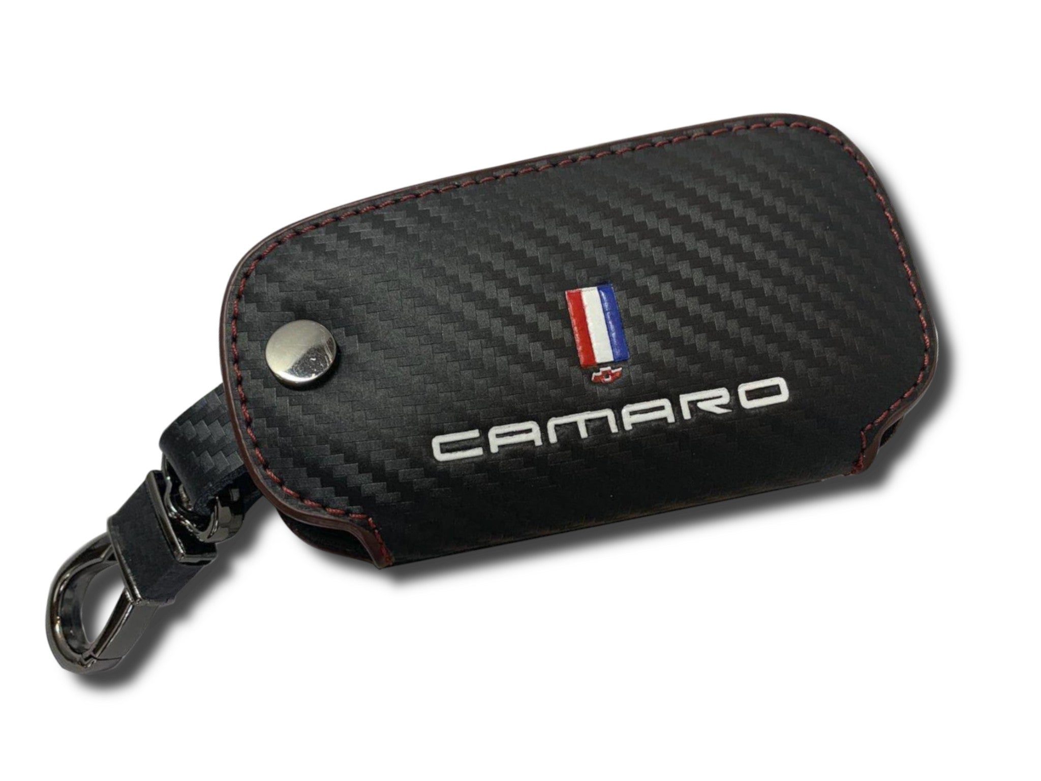 2016 24 Camaro Leather Key Fob Cover Carbon Fiber Style