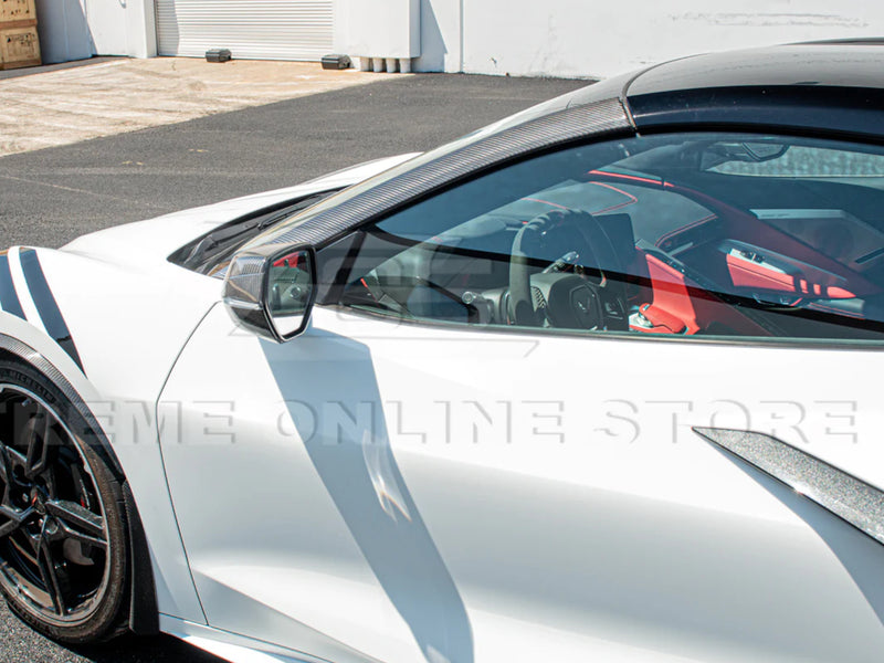 2020-24 Corvette - Windshield Side Pillar Covers - Carbon Fiber
