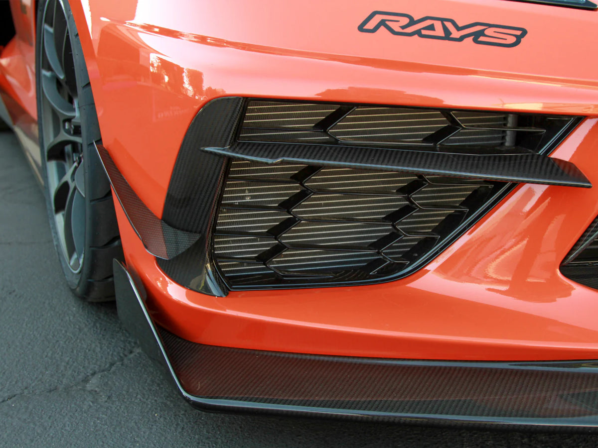 2020-25 Corvette - Front Bumper Side Bezels - Carbon Fiber