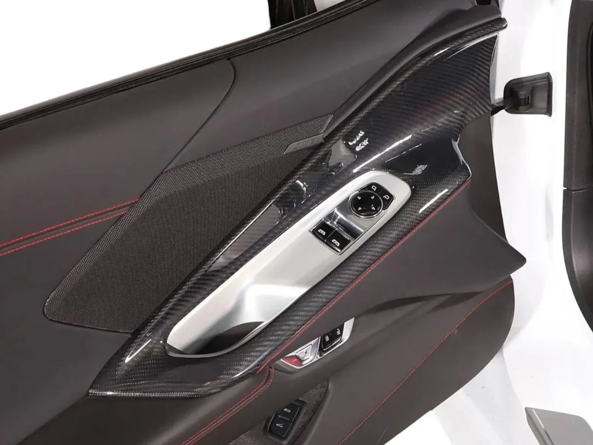 2020-25 Corvette - Window Switch Outer Trim Cover - Carbon Fiber