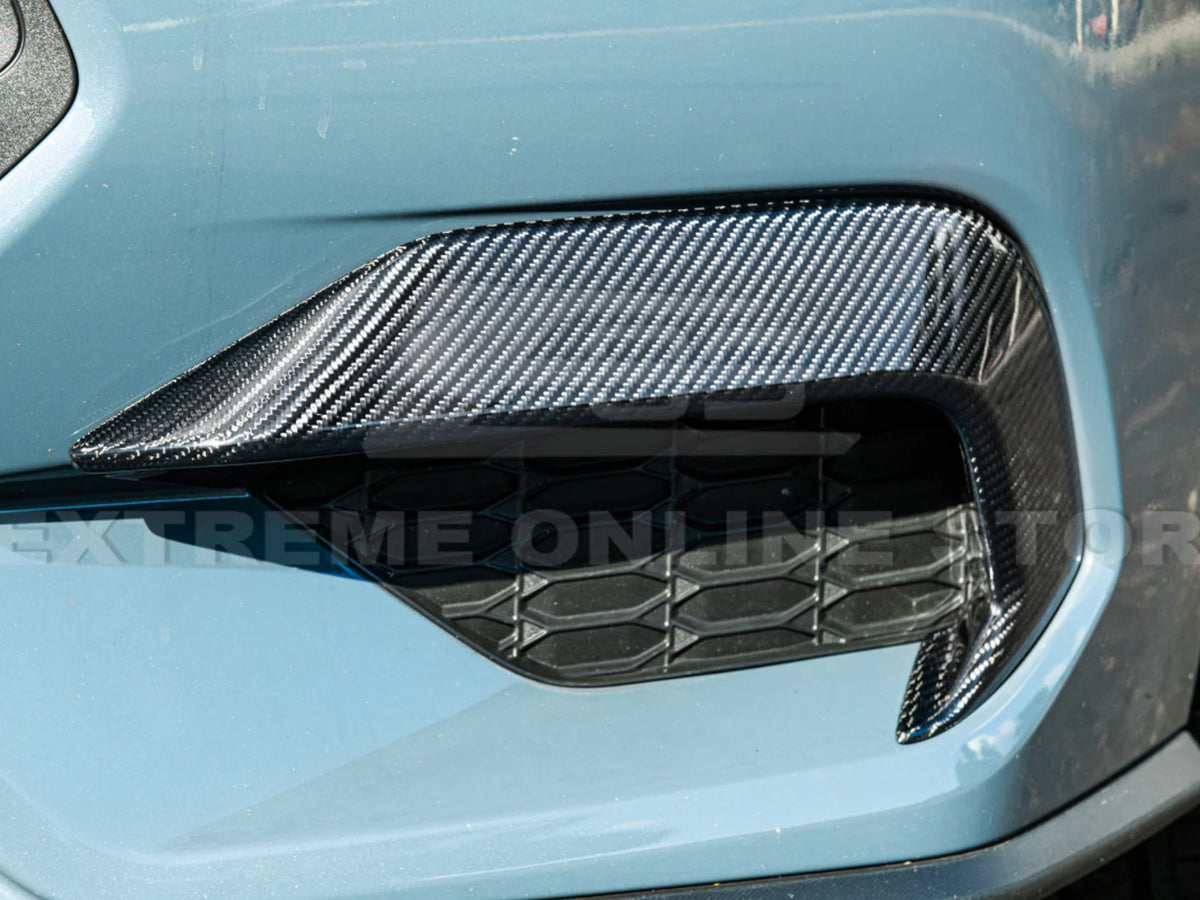 2024-25 Mustang Ecoboost - Lower Side Grille Bezel Covers - Carbon Fiber
