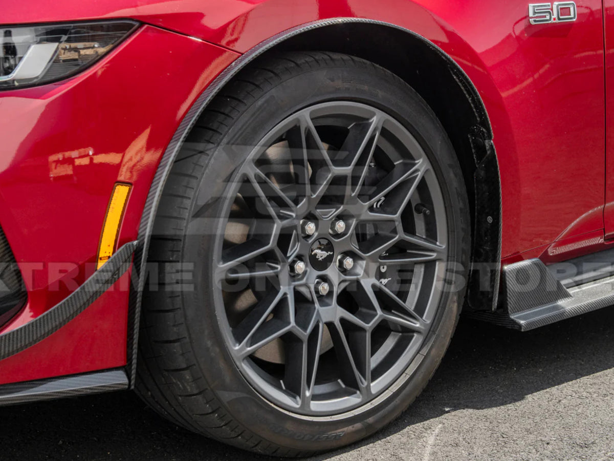 2024-25 Mustang - Fender Flare Rock Guards - Carbon Fiber