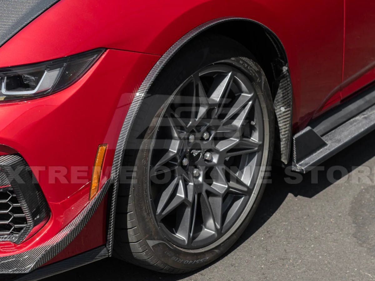 2024-25 Mustang - Fender Flare Rock Guards - Carbon Fiber