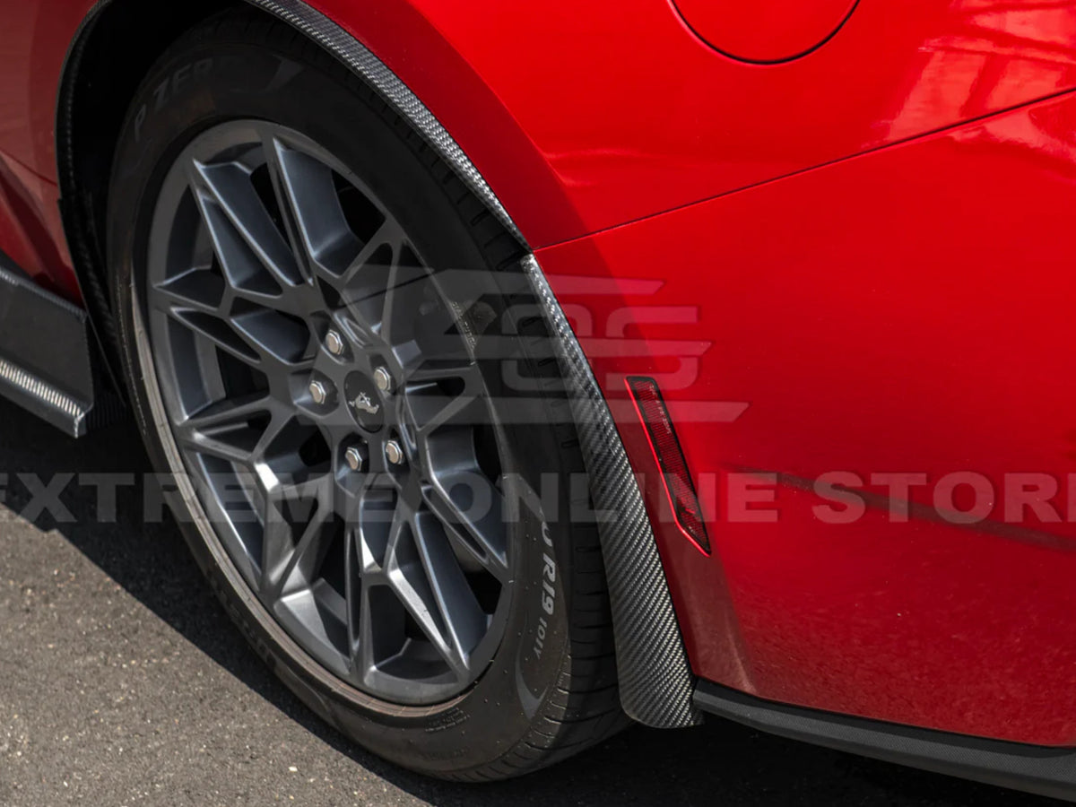 2024-25 Mustang - Fender Flare Rock Guards - Carbon Fiber
