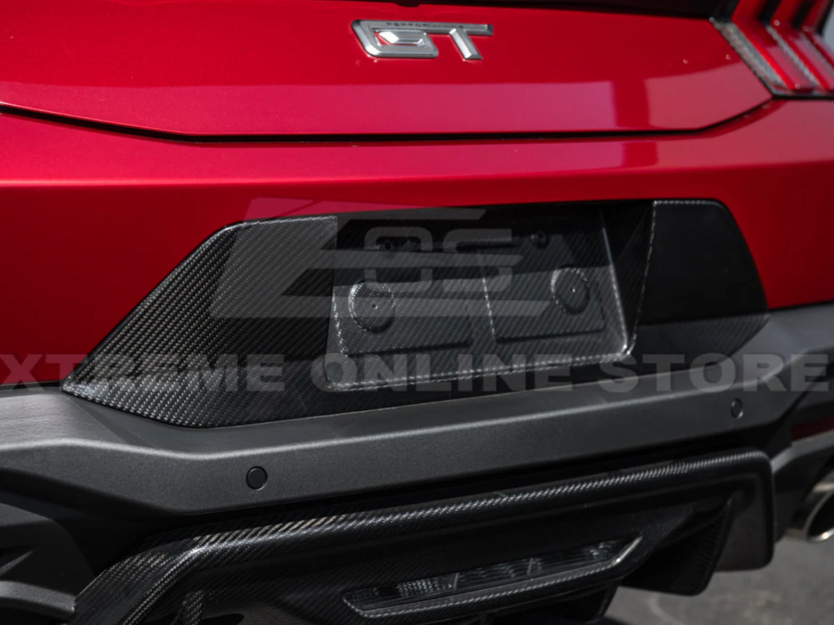 2024-25 Mustang - License Plate Trim Cover - Carbon Fiber
