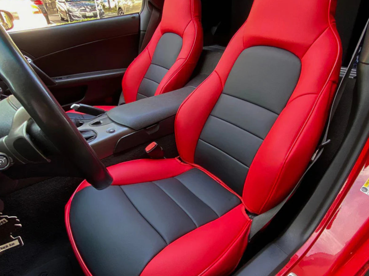 2005-13 Corvette - Seat Covers Front and Rear - Artificial Leather