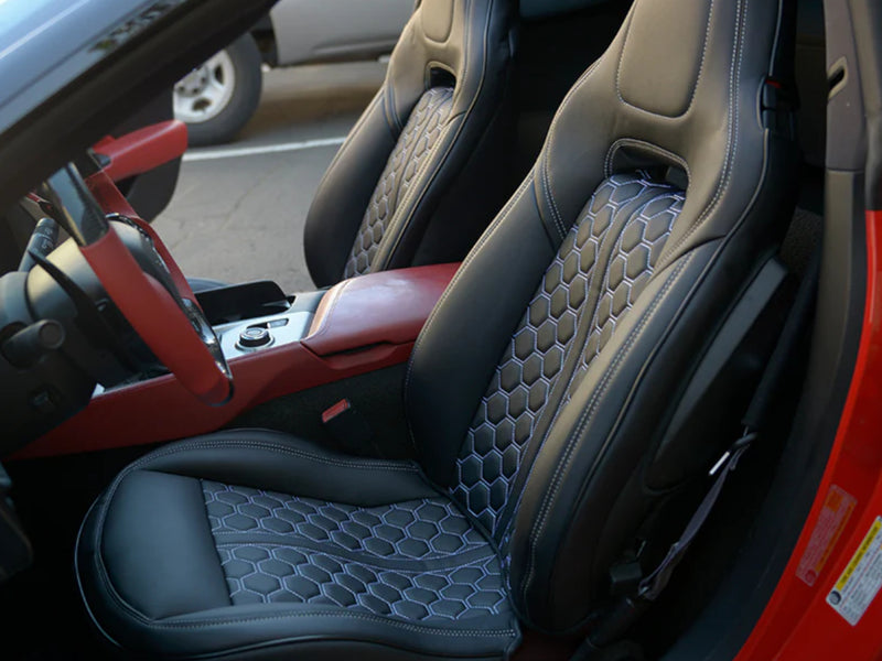 2014-19 Corvette - Seat Covers Front and Rear - Artificial Leather