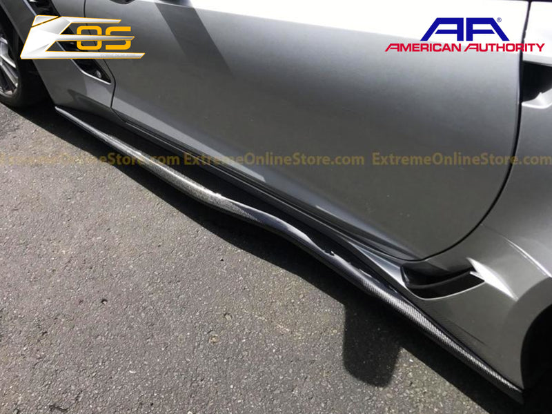2014-19 Corvette - Z06 Style Side Skirts - Carbon Fiber