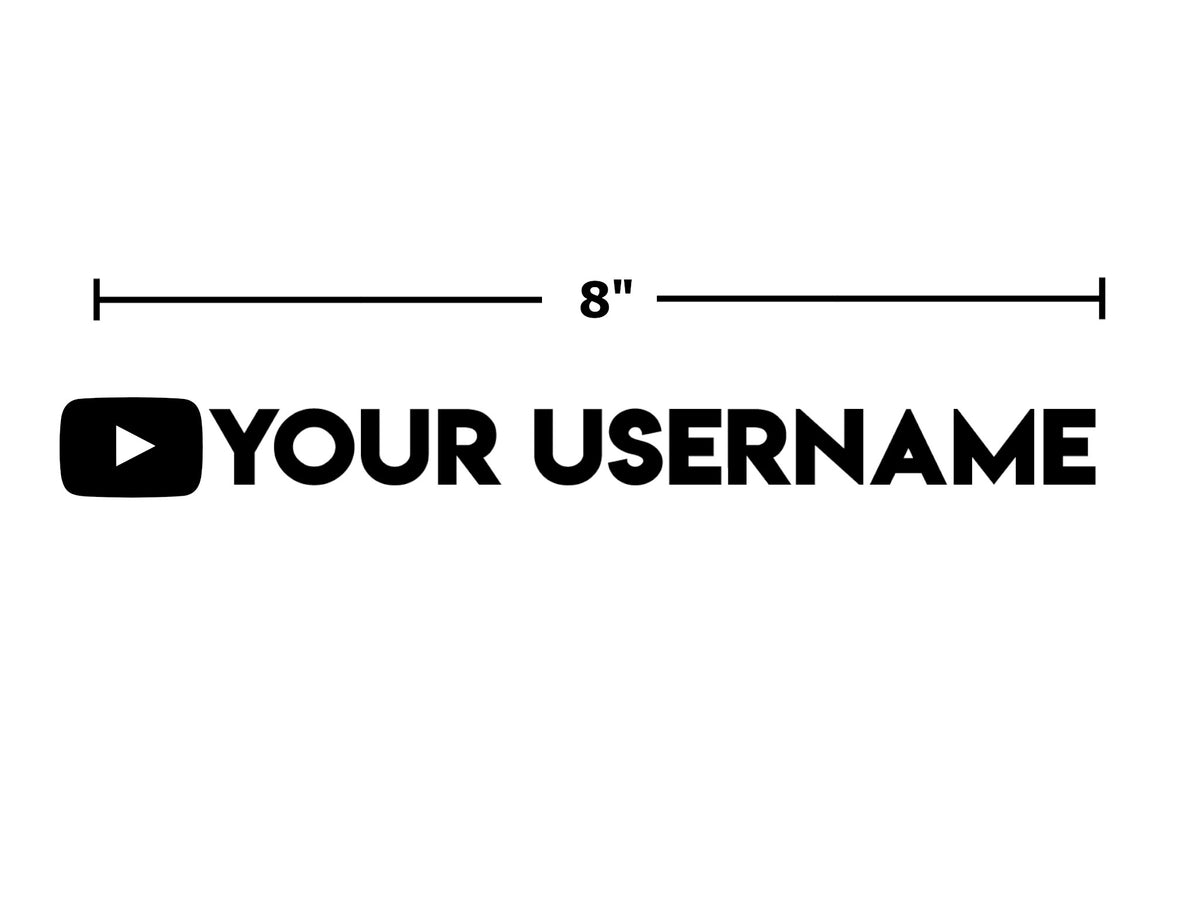Decal - Instagram TikTok YouTube Username