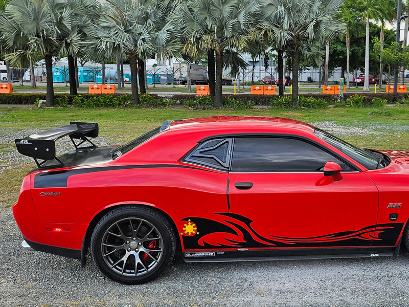 2008-15 Challenger - GTC-300 Adjustable 67" Wing Spoiler - Carbon Fiber