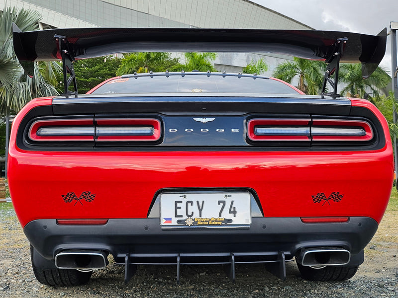 2008-15 Challenger - GTC-300 Adjustable 67" Wing Spoiler - Carbon Fiber