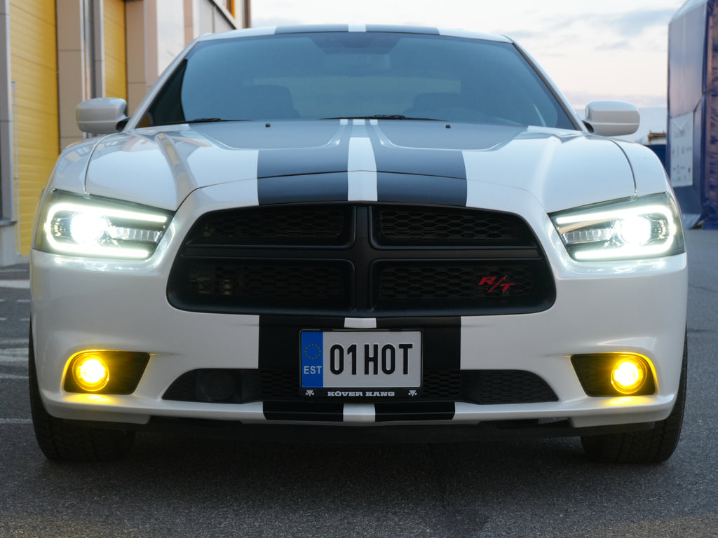 2011 charger fog lights SS3 LED Fog Light Kit for 2011-2014 Dodge Charger Yellow SAE Fog Pro w/  Backlight Type M Bracket Kit main image 0
