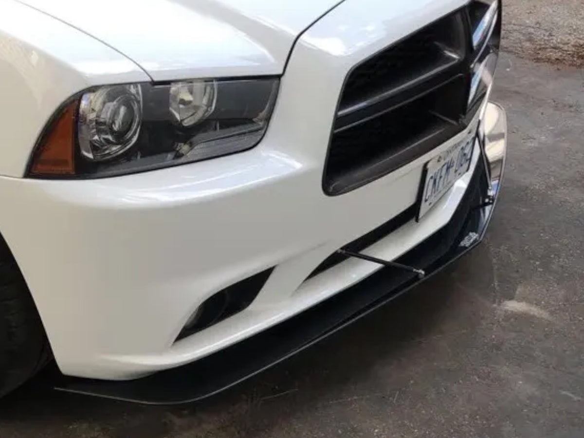 2011-14 Charger RT/SXT/SE - 2PC Front Splitter - Aluminum Composite
