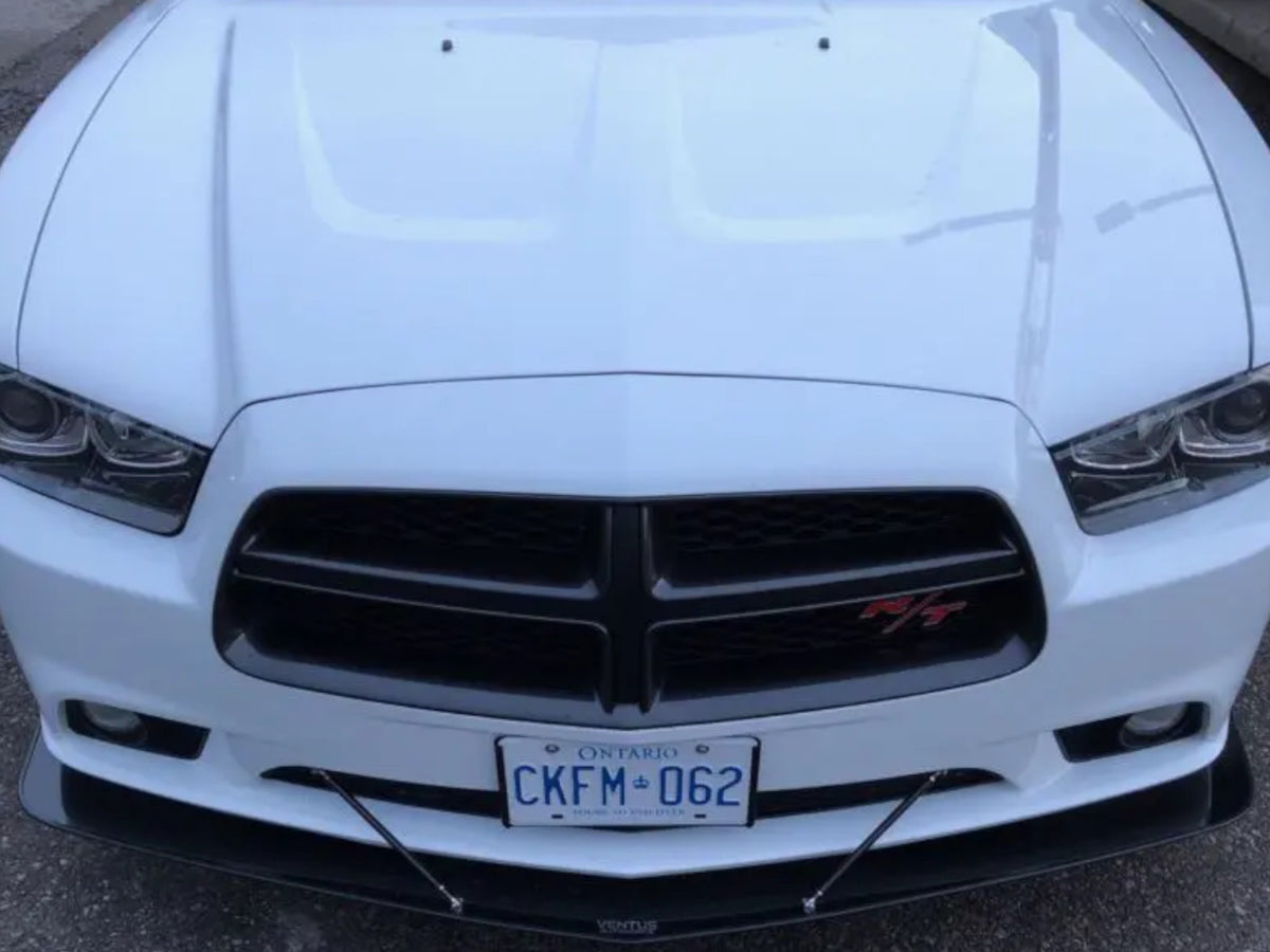2011-14 Charger RT/SXT/SE - 2PC Front Splitter - Aluminum Composite