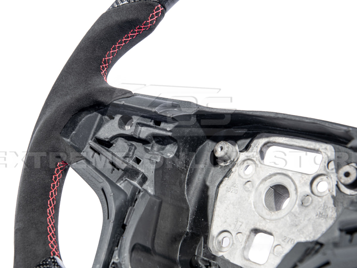 2012-15 Camaro - Steering Wheel Alcantara/Leather - Carbon Fiber