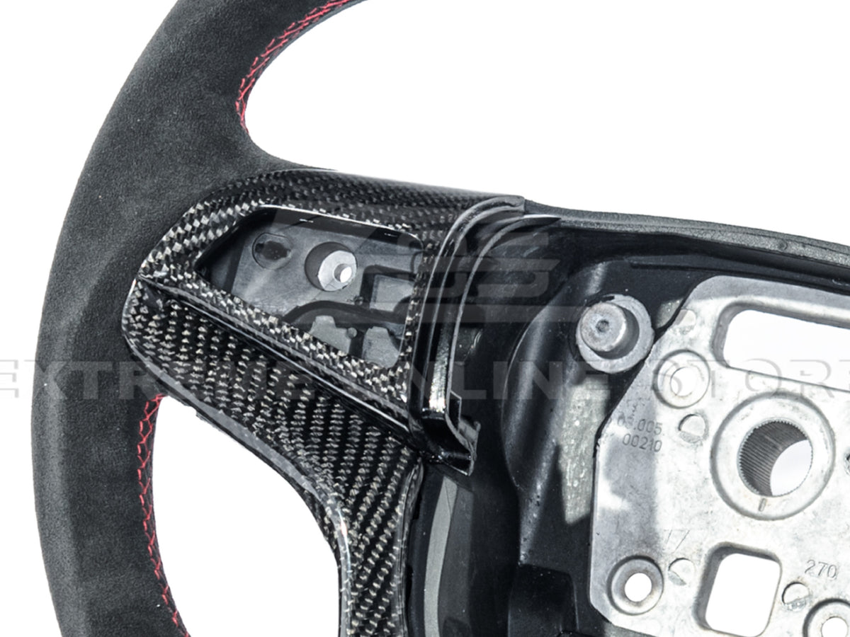 2012-15 Camaro - Steering Wheel Alcantara/Leather - Carbon Fiber