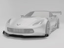 2014-19 Corvette - RevoZport Front Splitter - Carbon Fiber