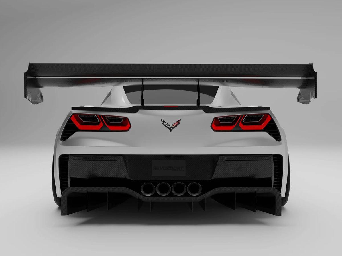 2014-19 Corvette - RevoZport Rear Wing Spoiler - Carbon Fiber