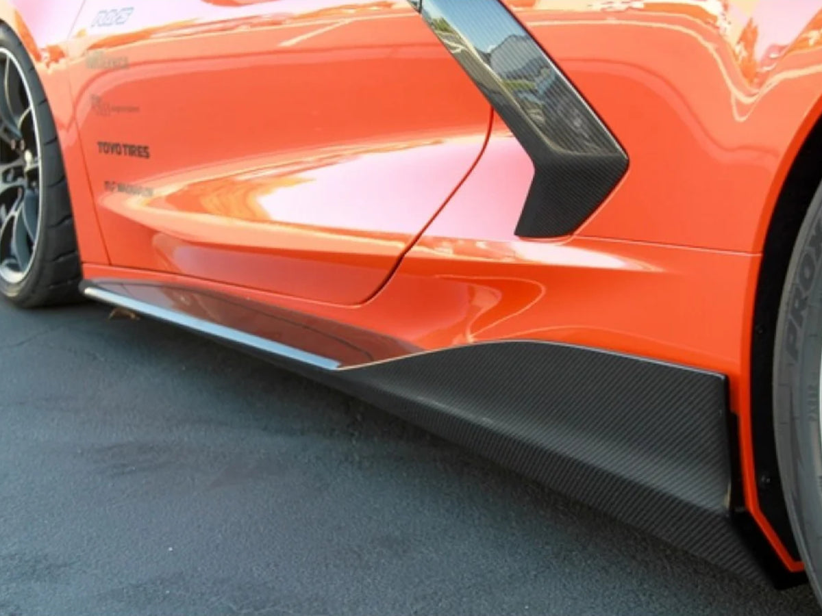 2020-25 Corvette - Side Skirts - Carbon Fiber