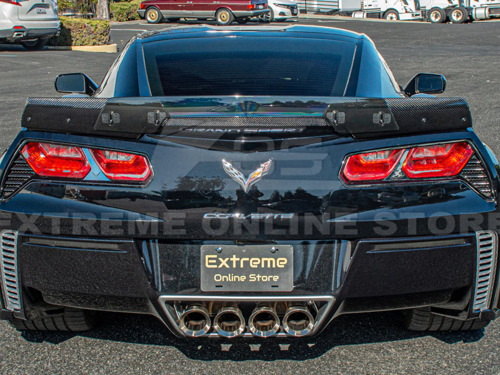 Wicker Rear Spoiler 2014-19 Corvette - Stage 3 Style Wicker Bill Spoiler - Carbon Fiber