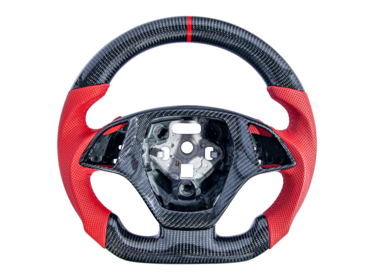 2014-19 Corvette - Steering Wheel Perforated Leather - Carbon Fiber