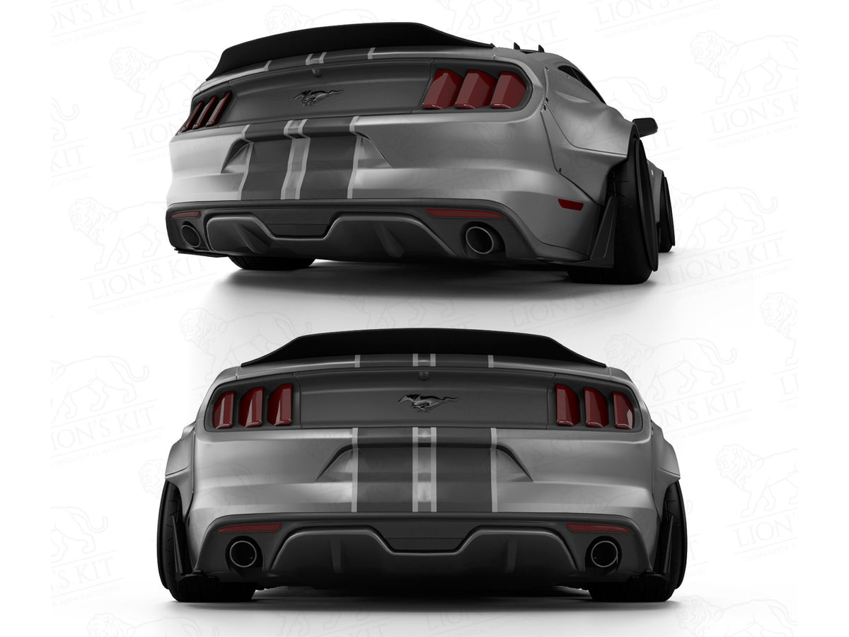 2015-23 Mustang - Rear Bumper Side Splitters V1