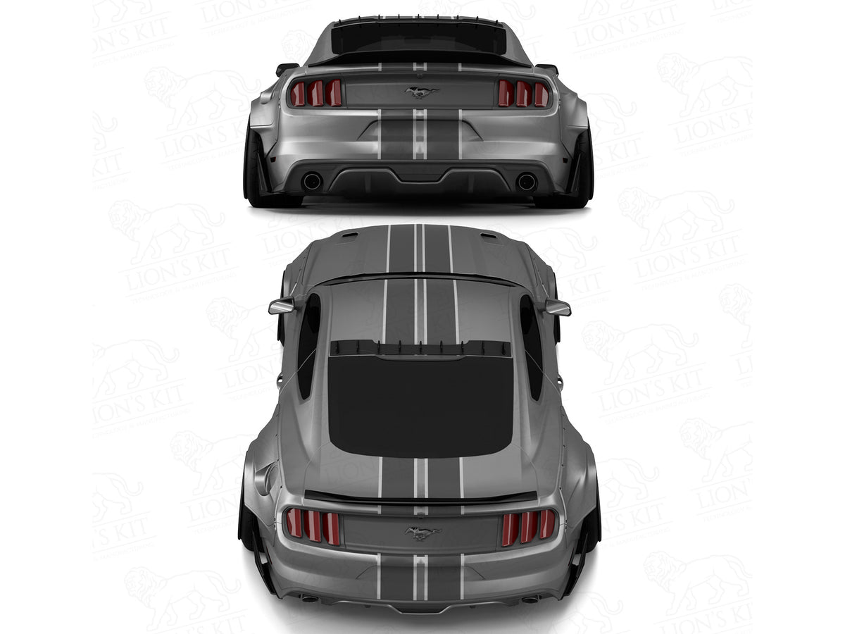 2015-23 Mustang - Rear Bumper Side Splitters V1