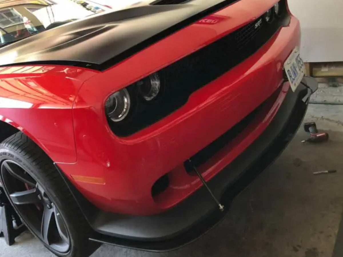2015-23 Challenger Hellcat - 2PC Front Splitter - Aluminum Composite