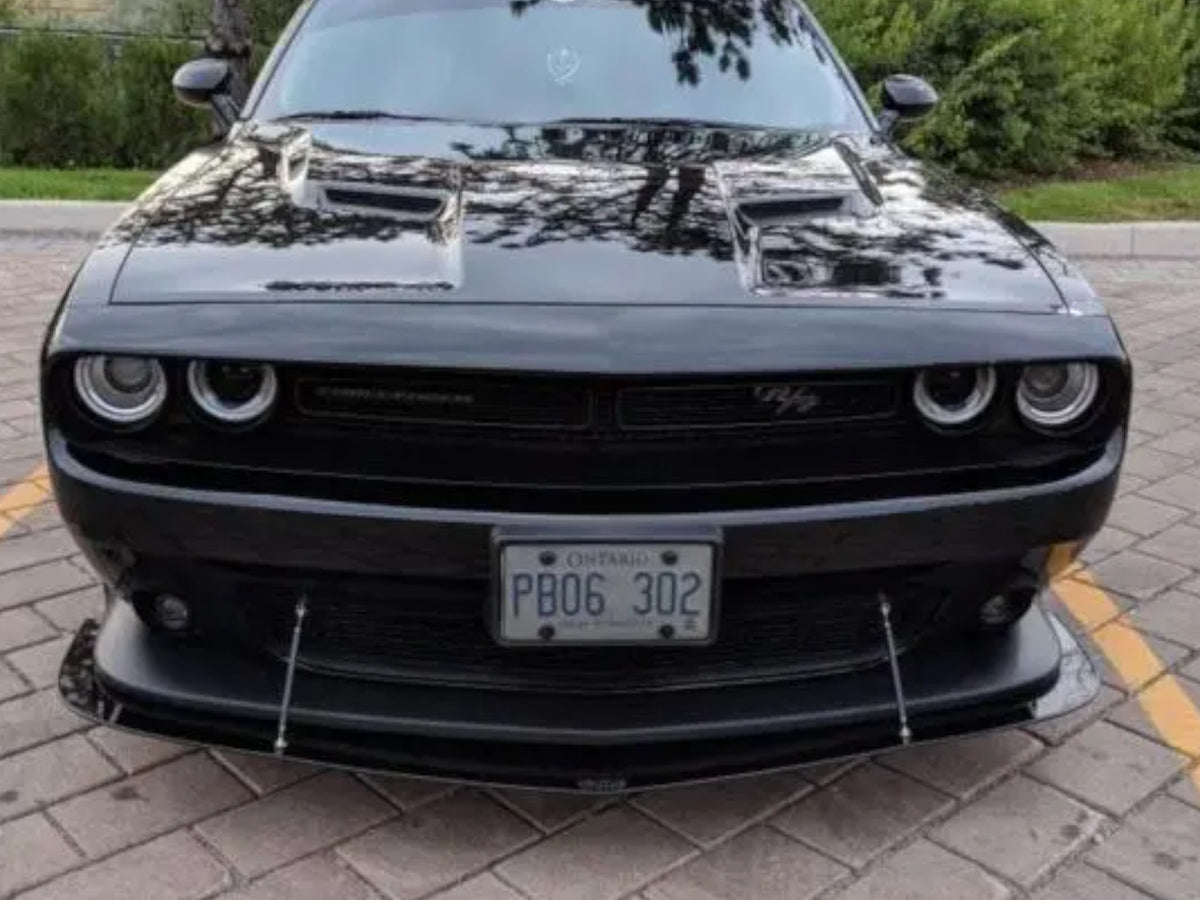 2015-23 Challenger SRT Scat Pack 392 GT - 2PC Front Splitter - Aluminum Composite