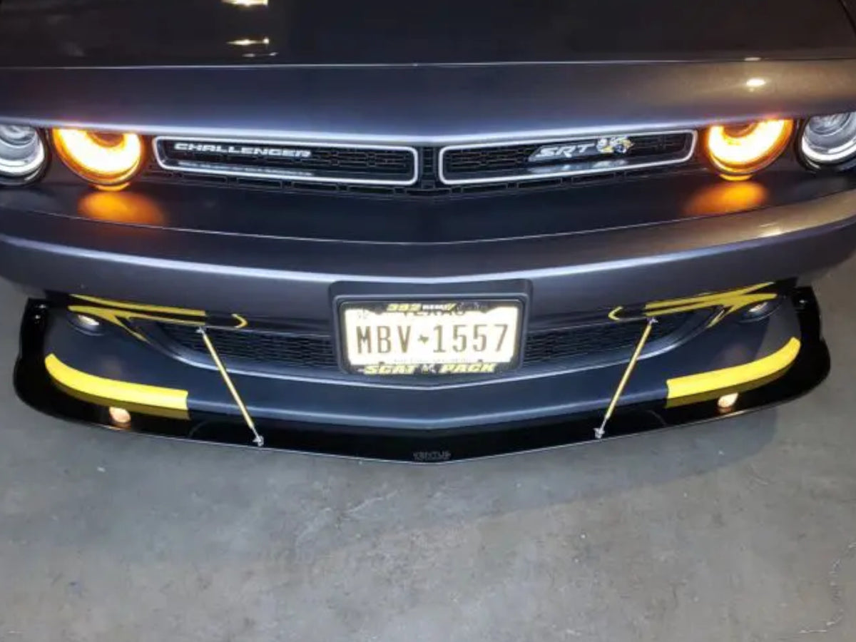 2015-23 Challenger SRT Scat Pack 392 GT - 2PC Front Splitter - Aluminum Composite