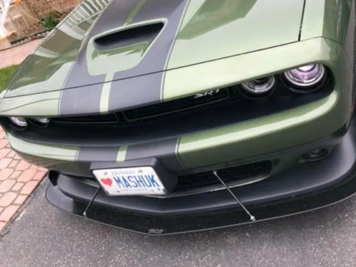 2015-23 Challenger SRT Scat Pack 392 GT - 2PC Front Splitter - Aluminum Composite