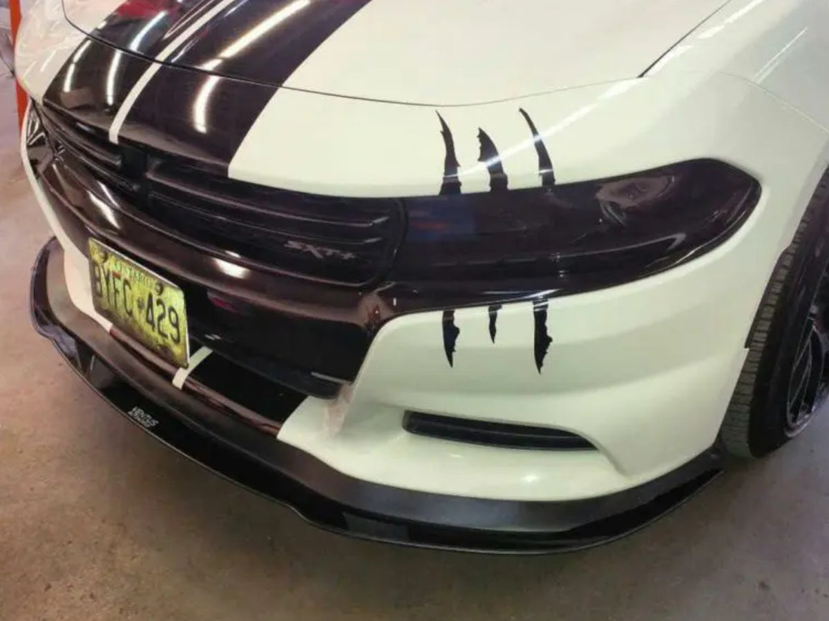 2015-23 Charger SE/SXT/RT - 2PC Front Splitter - Aluminum Composite