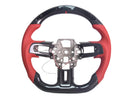 2015-23 Mustang - Steering Wheel Perforated Leather With LED - Carbon Fiber
