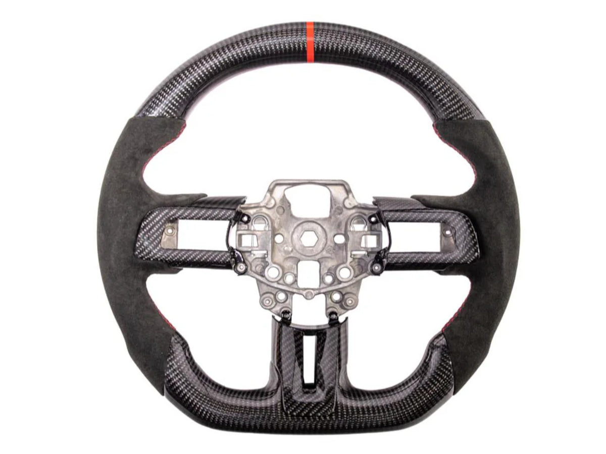 2015-23 Mustang - Steering Wheel Suede/Leather - Carbon Fiber