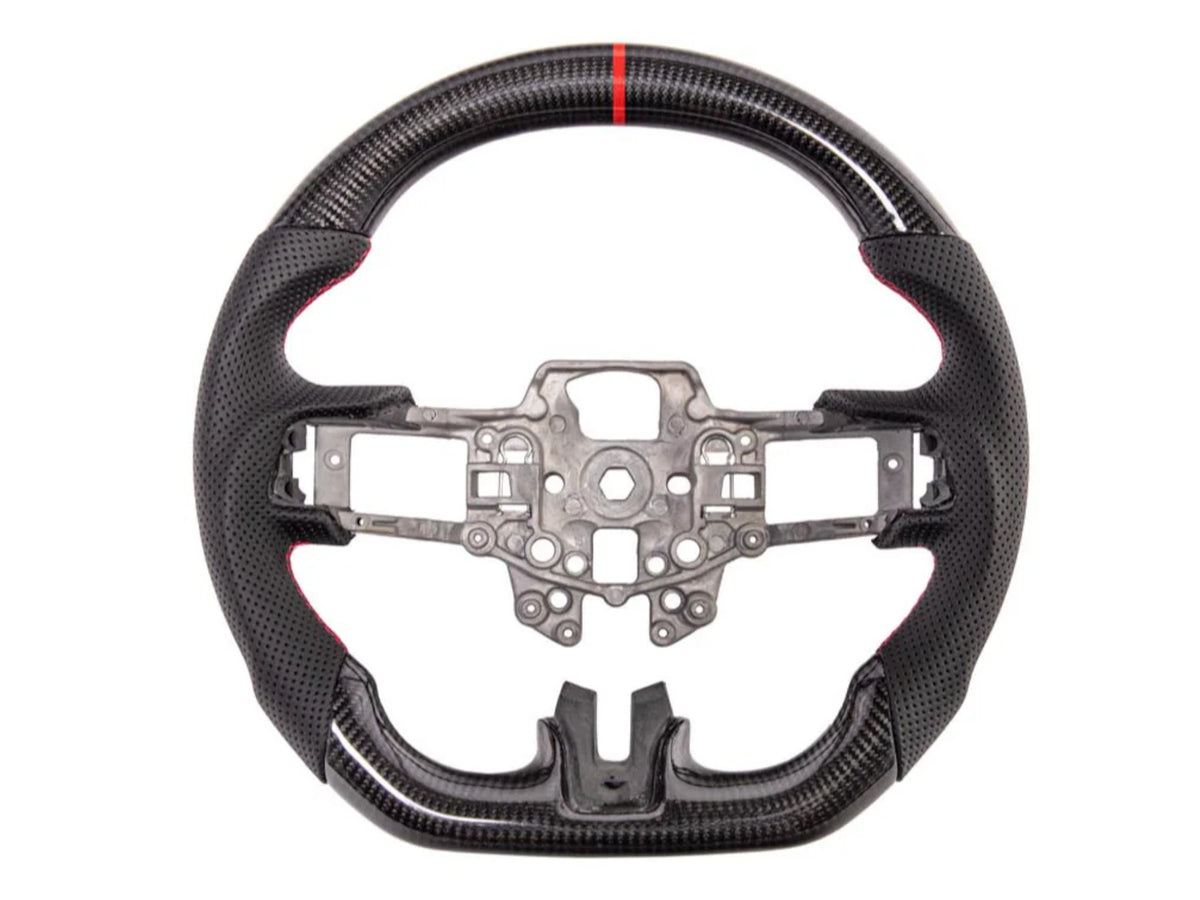 2015-23 Mustang - Steering Wheel Suede/Leather - Carbon Fiber