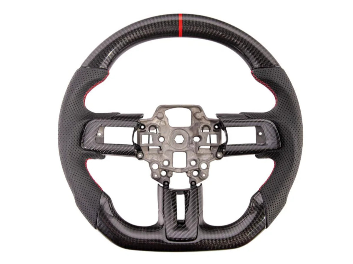 2015-23 Mustang - Steering Wheel Suede/Leather - Carbon Fiber