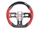 2015-23 Mustang - Steering Wheel Perforated Leather With LED - Carbon Fiber