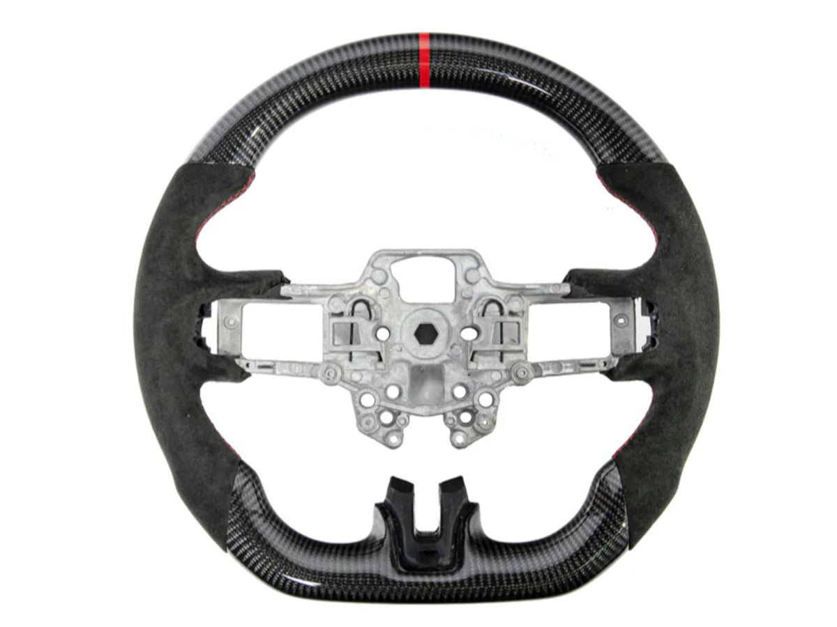 2015-23 Mustang - Steering Wheel Suede/Leather - Carbon Fiber