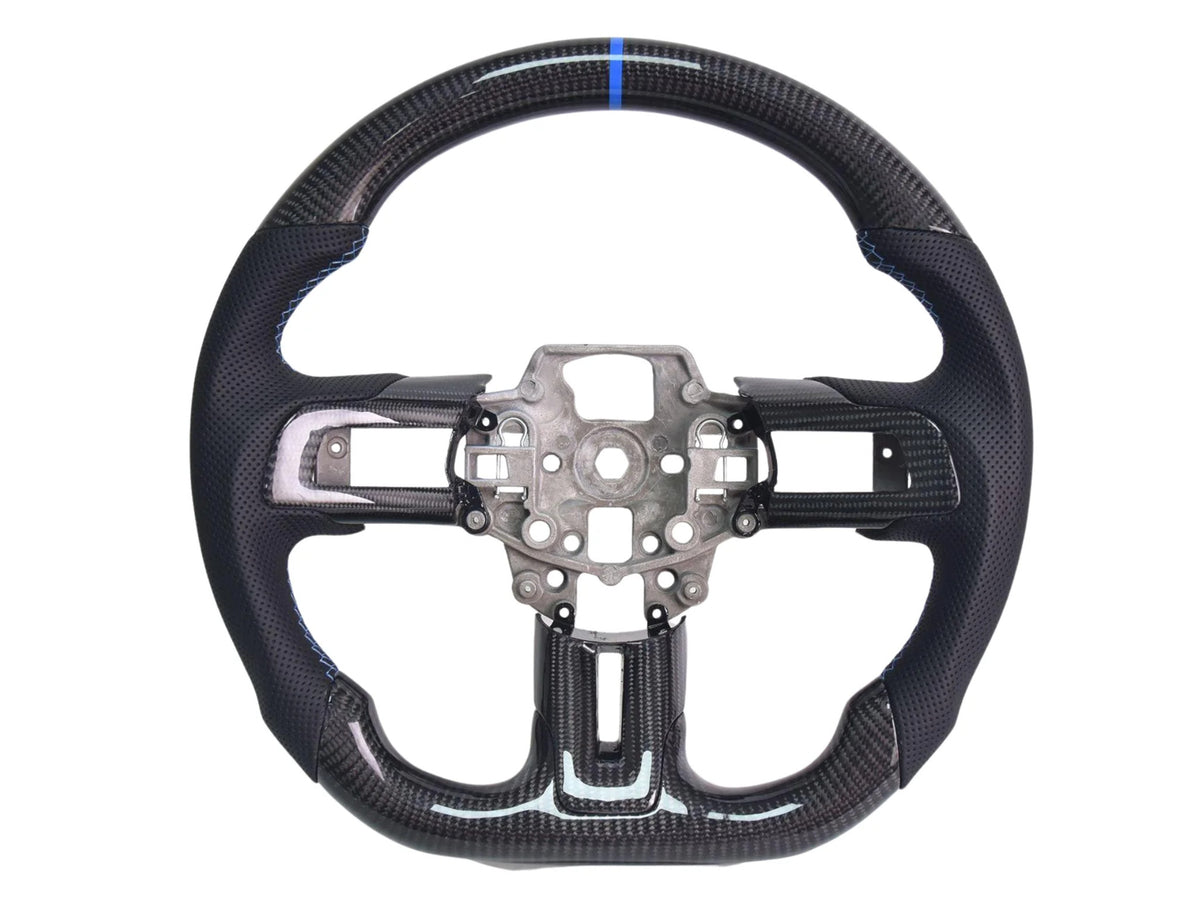 2015-23 Mustang - Steering Wheel Suede/Leather - Carbon Fiber