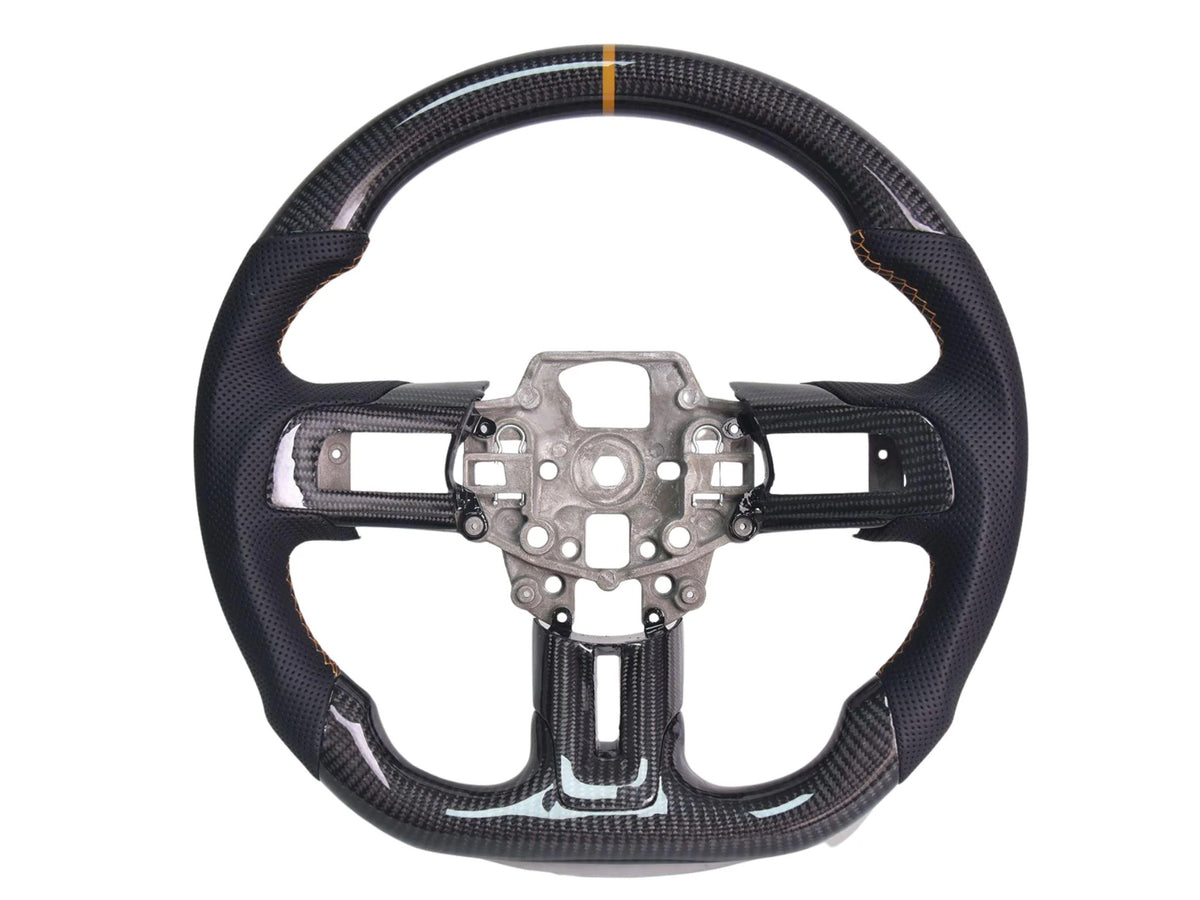 2015-23 Mustang - Steering Wheel Suede/Leather - Carbon Fiber