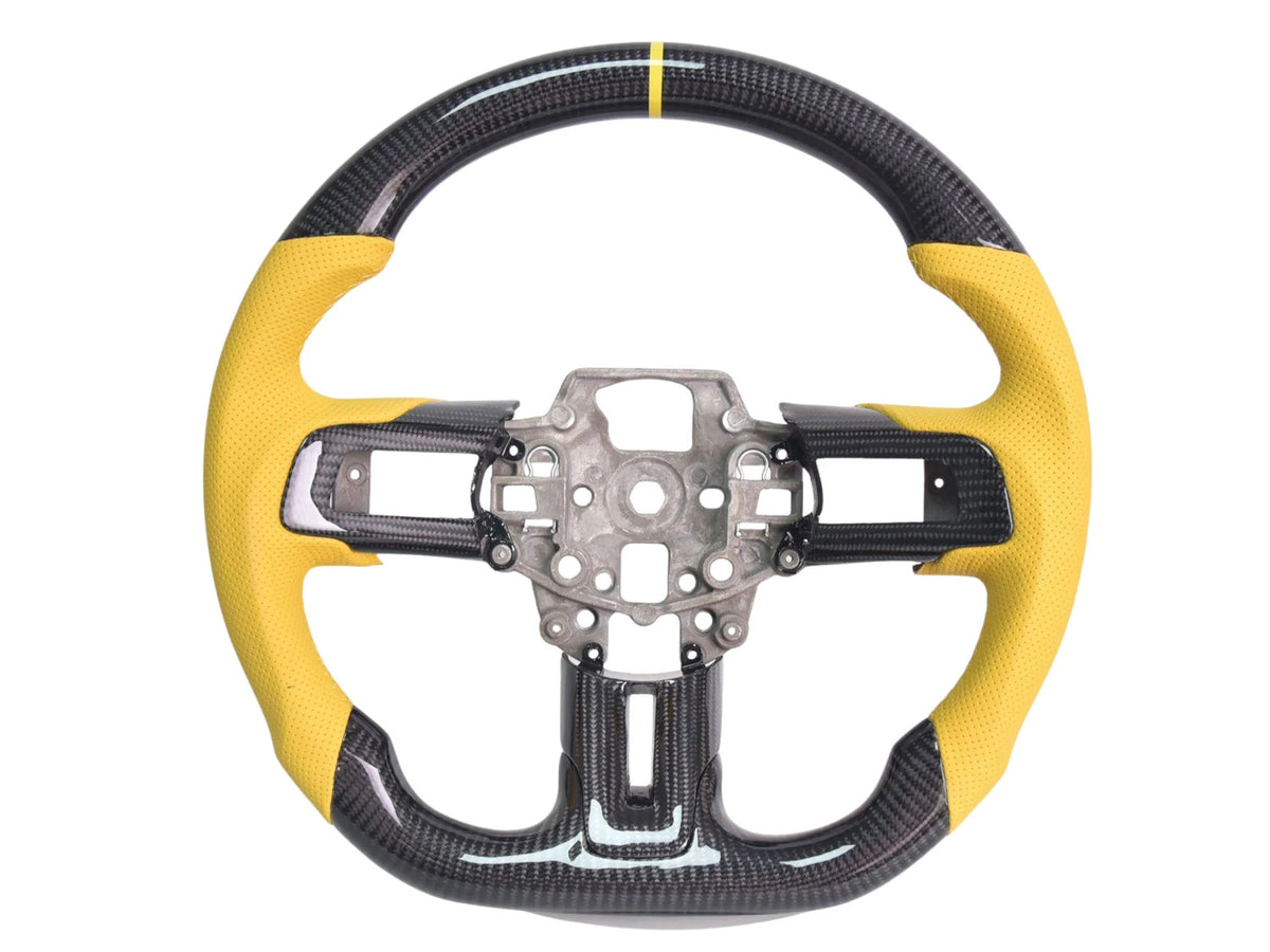 2015-23 Mustang - Steering Wheel Suede/Leather - Carbon Fiber