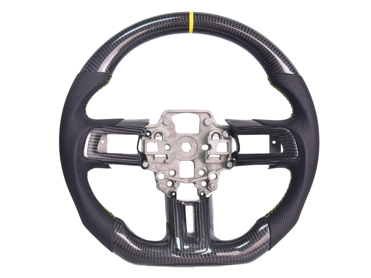 2015-23 Mustang - Steering Wheel Suede/Leather - Carbon Fiber