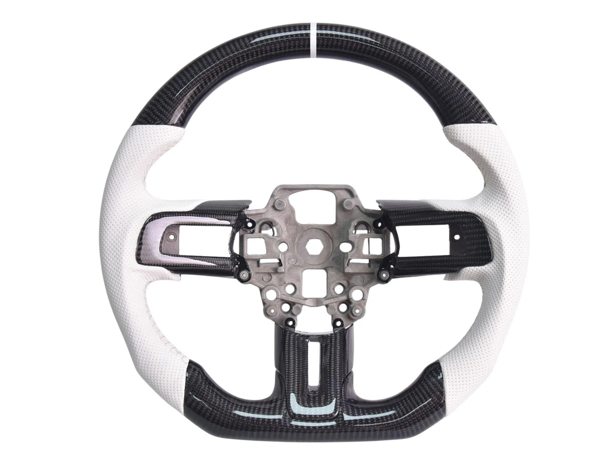 2015-23 Mustang - Steering Wheel Suede/Leather - Carbon Fiber