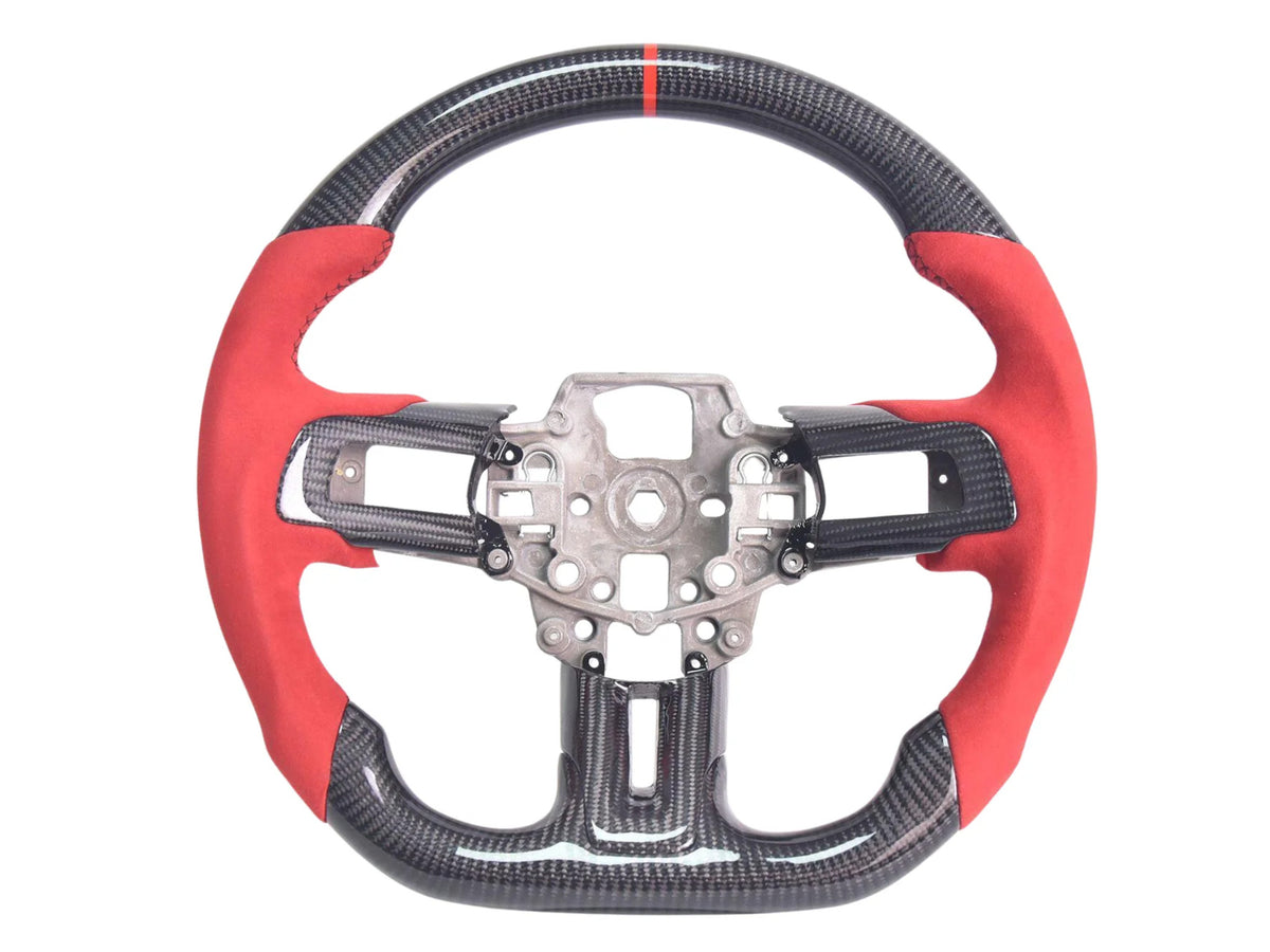 2015-23 Mustang - Steering Wheel Suede/Leather - Carbon Fiber