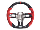 2015-23 Mustang - Steering Wheel Suede/Leather - Carbon Fiber