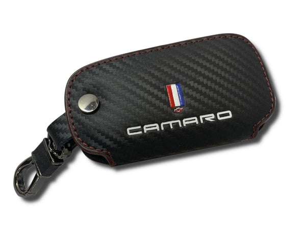 2016-24 Camaro - Leather Key Fob Cover - Carbon Fiber Style