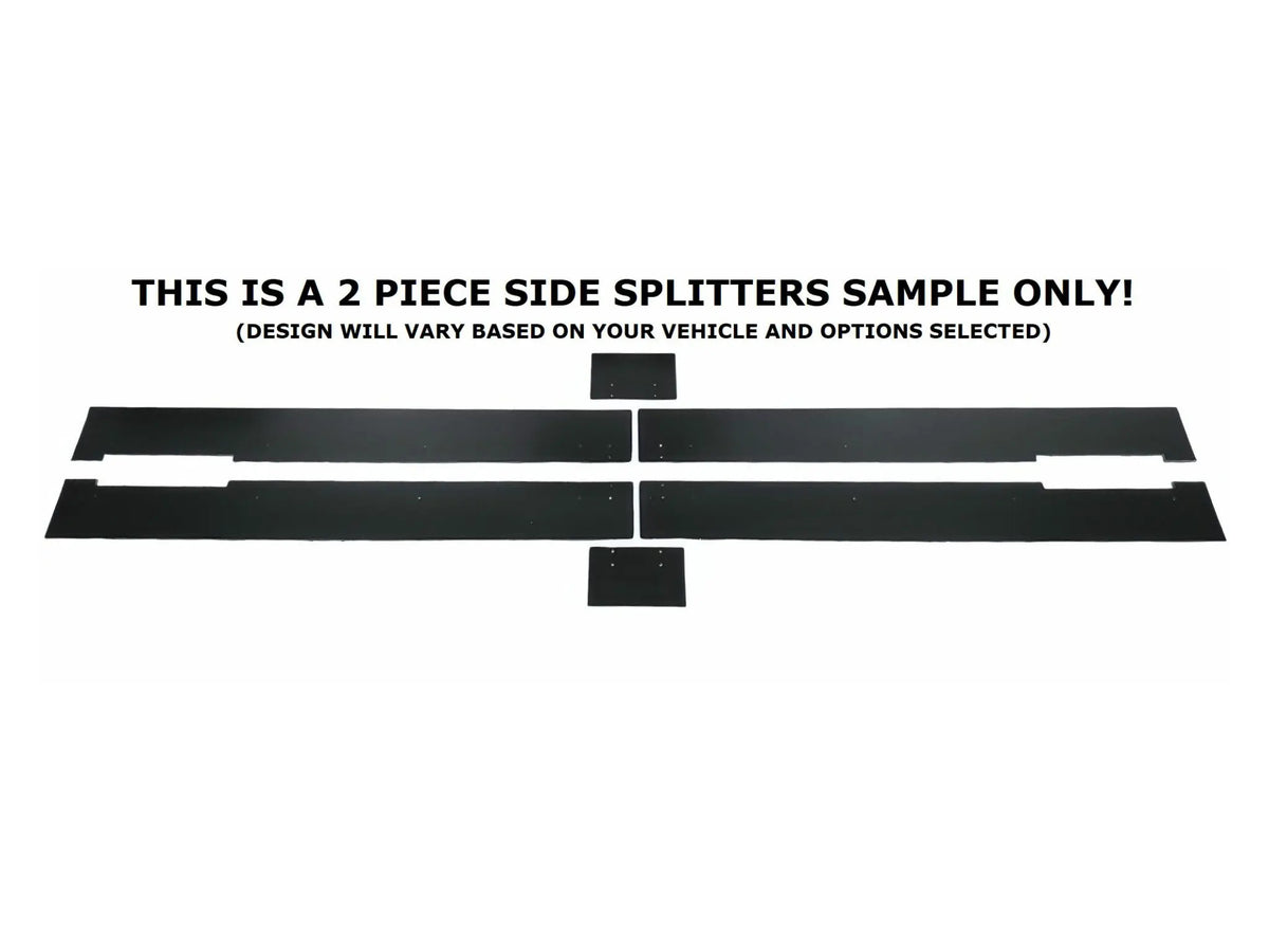 2008-23 Challenger - 2PC Side Splitters - Aluminum Composite
